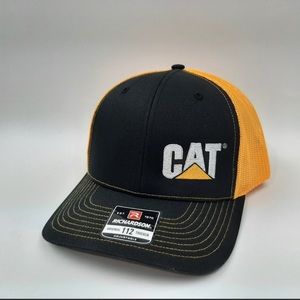 Richardson 112 Trucker Mesh SnapBack Cap Hat Cat Caterpillar Embroidered